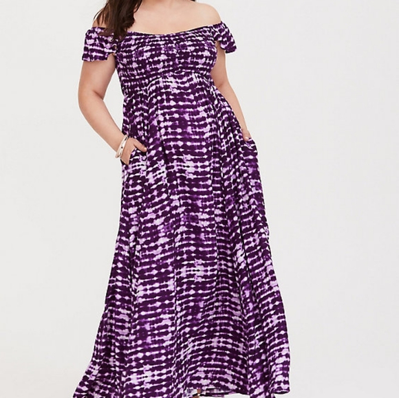 torrid Dresses & Skirts - Purple tie-dye maxi dress